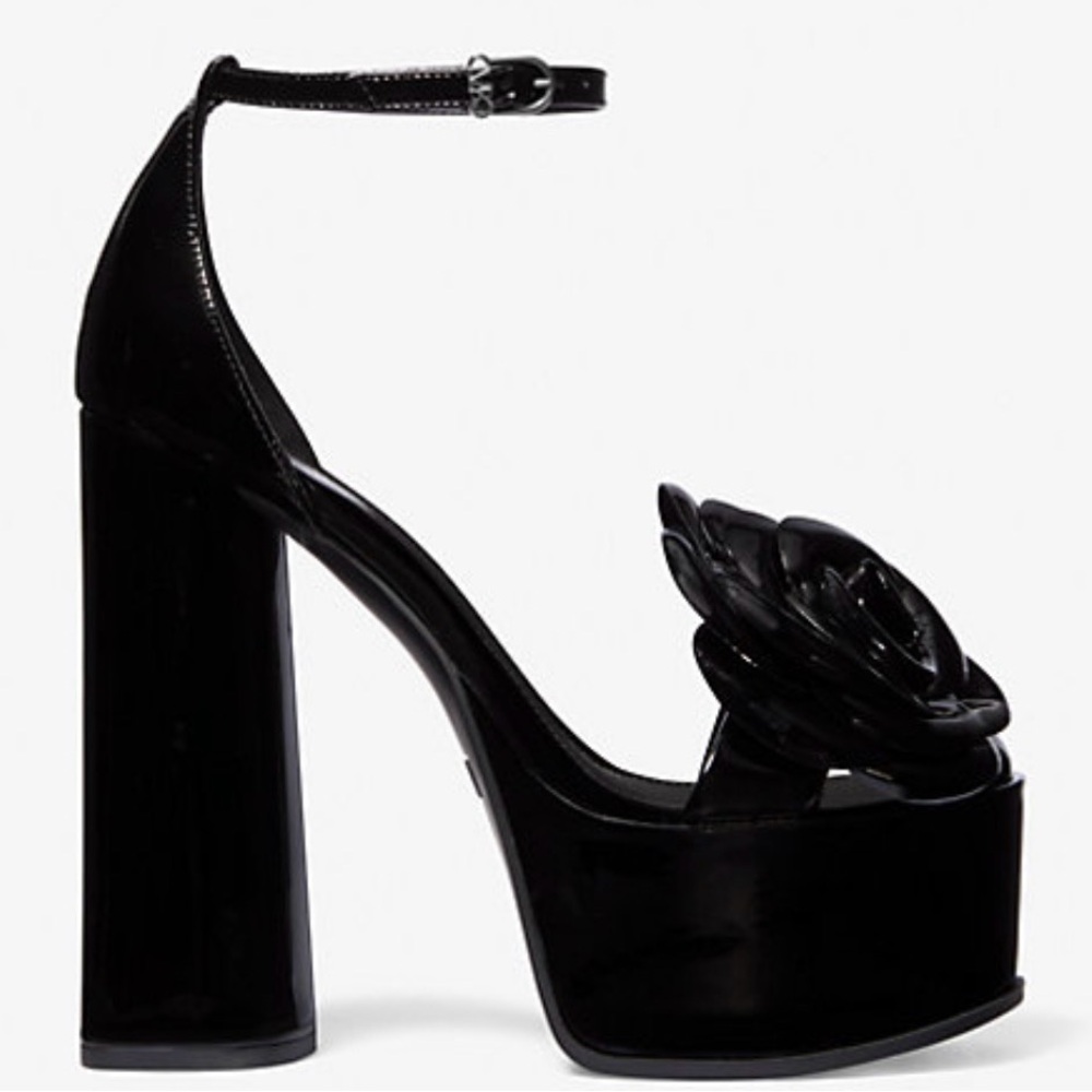Michael Kors Elodie Patent Leather Platform Sandal - Picture 2 of 4